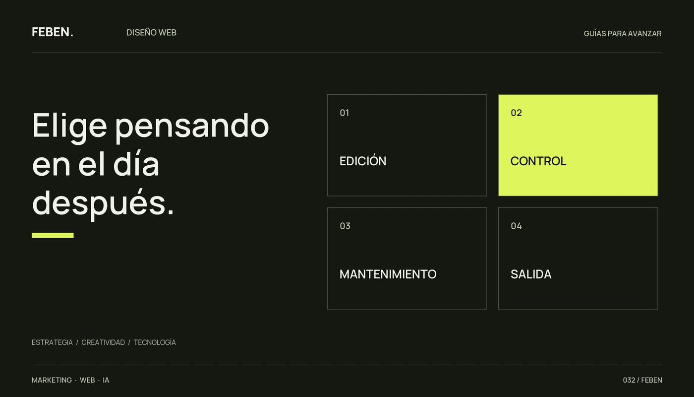 Criterios para evaluar un CMS: edición, control, mantenimiento y salida.