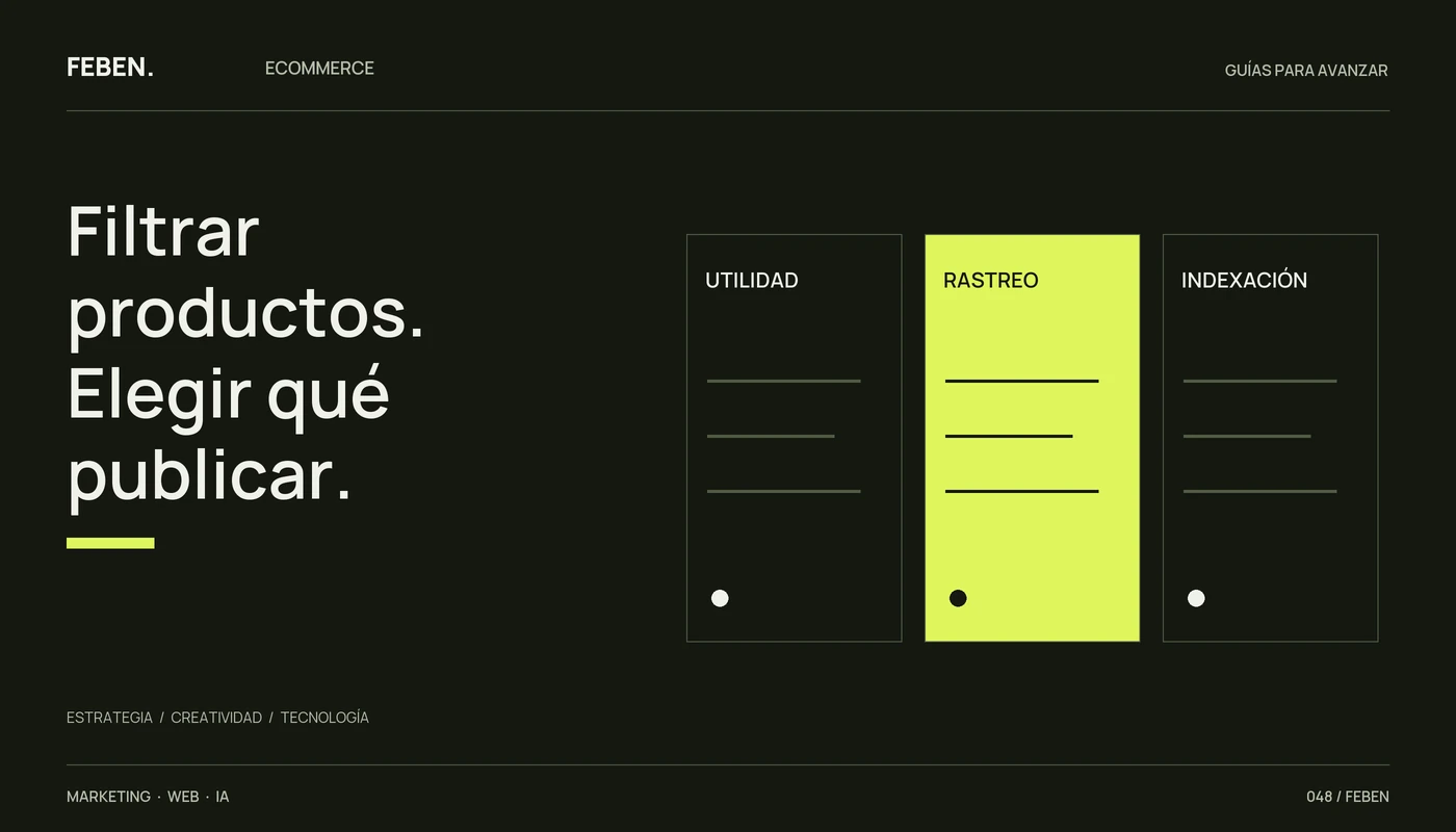 Tres decisiones sobre URLs filtradas: utilidad, rastreo e indexación.