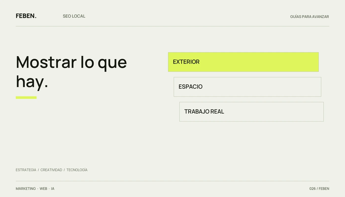 Selección de fotografías organizada en exterior, espacio y trabajo real.